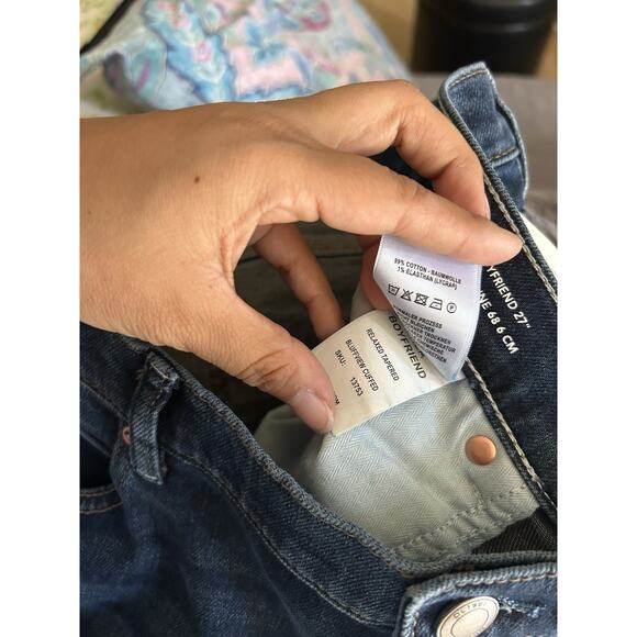 DL1961 PREMIUM DENIM Thea Boyfriend Relaxed Jeans Buffview Cuffed Size 33 - Picture 6 of 6